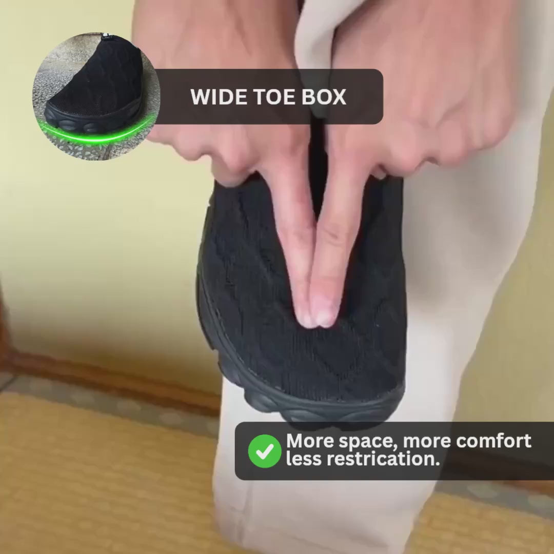 Ooleva Recovery Shoes worn by senior with foot pain
